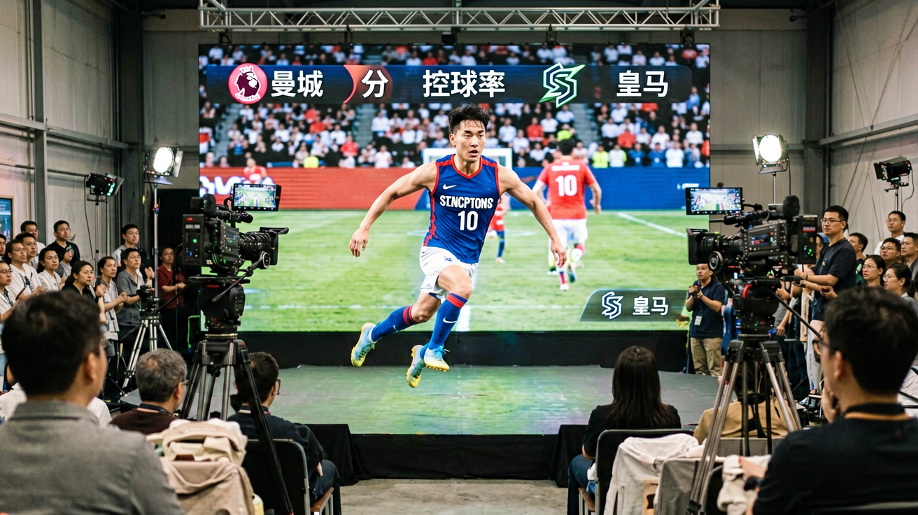 必一运动直播画面、比分弹窗、控球率图表等场景展示